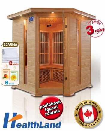 INFRASAUNA Healthland V-Garden DeLuxe 4005 CARBON rohov - SLEVA + BONUSY !